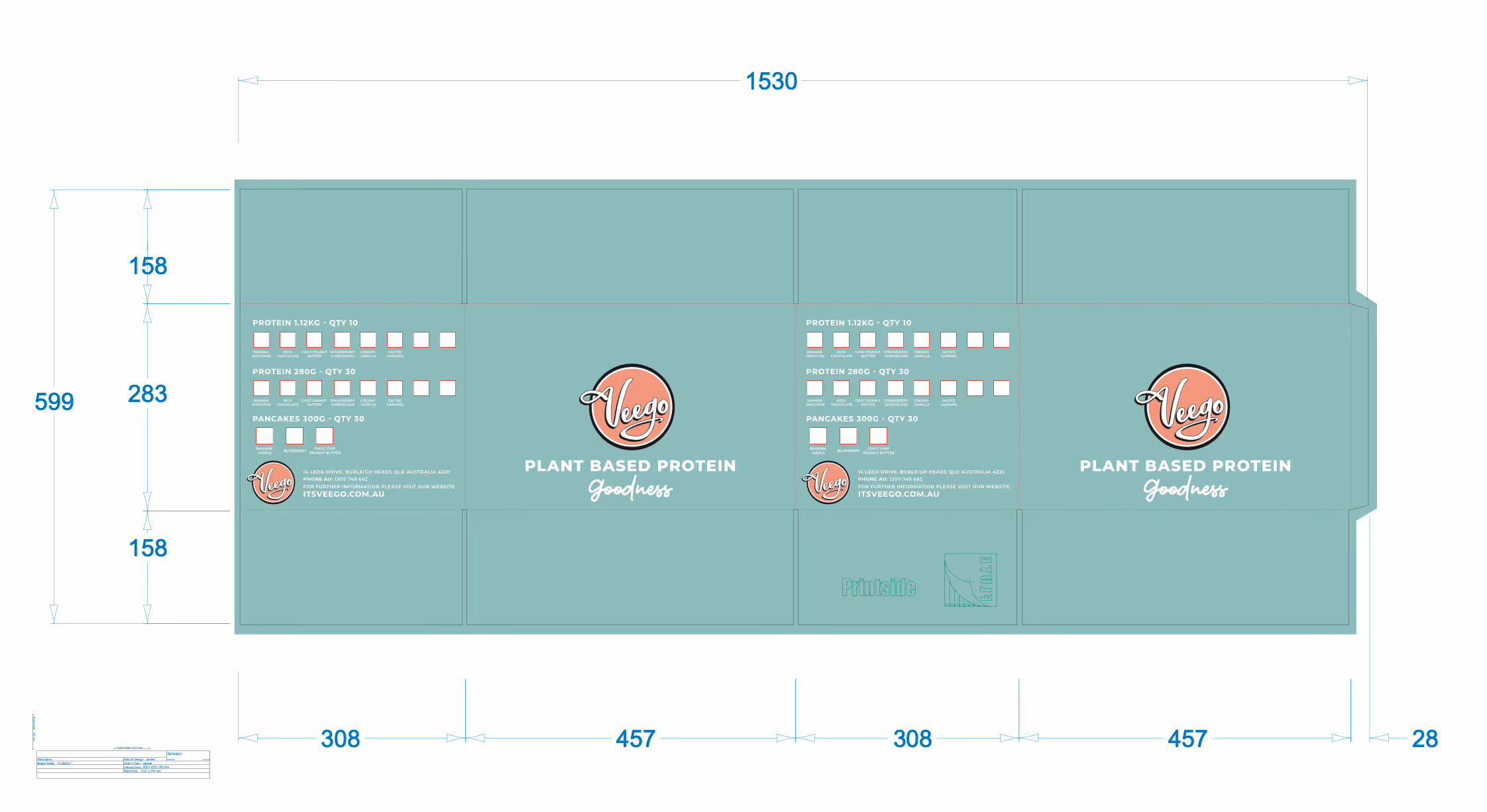 a flat lay image of a box dieline