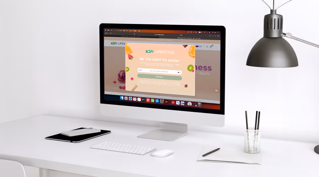 monitor showing a pop up widnow feature
